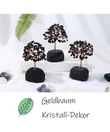 Xiannvxi Obsidian Crystal Money Tree Feng Shui Tree of Life Decoration | Natural Gemstones Bonsai Home Decor - Buy Online on GoSupps.com