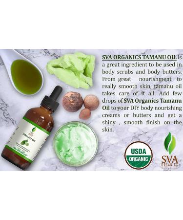 SVA Organics 100% Pure Tamanu Oil 4 Oz - USDA Certified Organic - Premium Therapeutic Grade for Face, Hair, and Body Massage - Buy Online on GoSupps.com