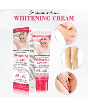 Collagen Whitening Cream for Underarms Brightening Cream for Intimate Areas Natural Dark Spot Cream for Underarms Inside Thighs Bikini Area  - Buy Online on GoSupps.com