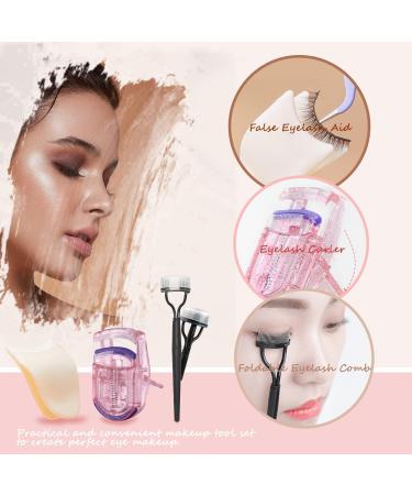 3-in-1 Eyelash Tool Kit: Mascara Comb, Eyelash Separator, Mini Curler & Applicator Tweezers - Portable False Eyelash Buddy Set - Buy Online on GoSupps.com