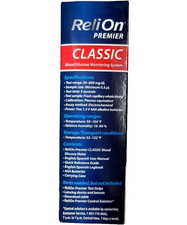ReliOn Premier Blood Glucose Monitoring System Classic - Red - Buy Online on GoSupps.com