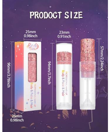  LYSdefeu Glitter pen set for body gold sequins gel cream kit glitter rainbow long-lasting waterproof Halloween festival accessories rave outfit for women and - Buy Online on GoSupps.com