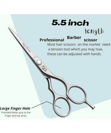 Glamified Glam Hairdressing Barber Hair Scissor for Professional Hairdressers Barbers Stainless Steel Hair Cutting Shears - for Salon Barbers Men Women Children and Adults - Buy Online on GoSupps.com