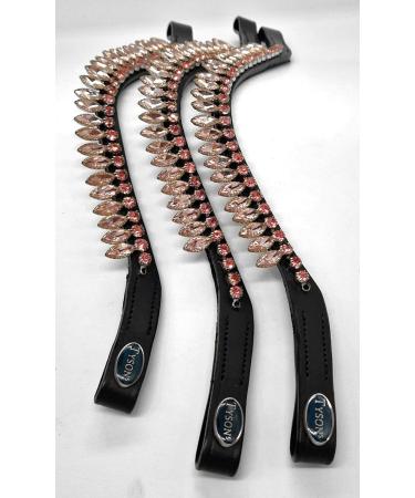Tyssons Breeches Strass Drops Rosa Blue Leather Headband for Minishetty Shetty VB WB & Full Warmblood - International Shipping Available - Buy Online on GoSupps.com