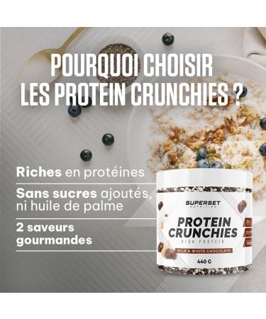 Superset Nutrition Protein Crunchies 550g Desserts Ultragourmand Protein Chocolate Balls Milk Chocolate & Witte Chocolate Milk chocolate and white chocolate - Buy Online on GoSupps.com