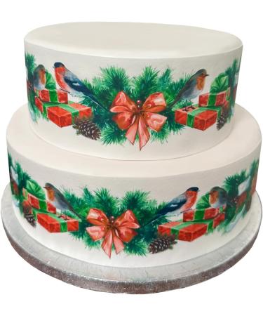 Orange Trading Dartmouth LTD A4 Edible Decor Icing Sheet Christmas Robins Border Edible Cake Topper Decoration - Buy Online on GoSupps.com