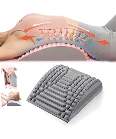 Align neck and back extensor back and neck stretcher back trainer device the back rescuer device to relieve neck pain & back pain (gray)