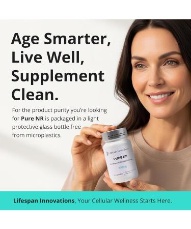 Lifespan Innovations Pure NR Nicotinamide Riboside 500mg - Single Ingredient Supplement - Supports NAD Levels Cellular Energy & Healthy Aging. No Fillers or Binders. 30 Capsules Glass Bottle 500MG - 30 Count - Buy Online on GoSupps.com