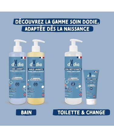 DODIE 3 in 1 Cleansing Gels (3 x 500 ml) - Face Body and Hair Cleanser - 92% Natural Ingredients - Hypoallergenic - Suitable - Buy Online on GoSupps.com