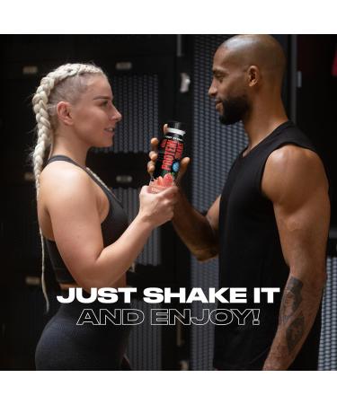 Body Attack High Protein Shake - Strawberry - 12 x 500ml - 50g Protein per Bottle - Ready-to-Drink Muscle Building - Made in Germany - Buy Online on GoSupps.com