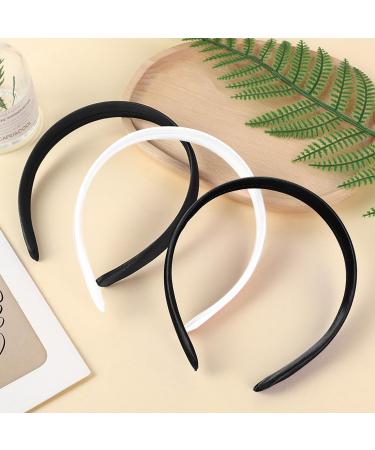 4 Pieces Satin Hair Bands Solid Colour Fabric Headbands DIY Hair Bands Material Vintage Non-slip Headbands Ladies Makeup Hair Headbands Hair Accessories Wide Edge Satin Hair Bands - Buy Online on GoSupps.com