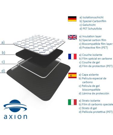 Buy Axion 4 Electrodes 100x50 mm for TENS & EMS | Reusable High Conductivity Certified Medical Device - Buy Online on GoSupps.com