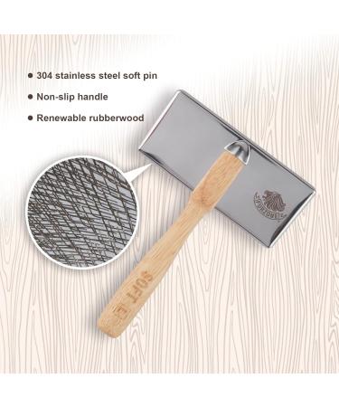 Furzone Plucking Brush - Gentle Dog & Pet Brush for Fur Removal | Size M Soft Needle Tool for Undercoat Care - Buy Online on GoSupps.com