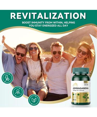 Ashwagandha Supplements with 150 mg of Extract(1500mg Herbs) for Energy Support Occasional Sleeplessness, Organic Ashwagandha Capsules for Men & Women - Gluten Free & Non-GMO, 60 Capsule - 1 Mo Supply 60 Count - 1 Pack - Buy Online on GoSupps.com