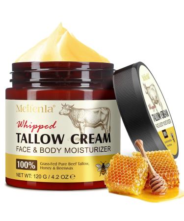 Beef Tallow for Skin Suif de Boeuf Creme Visage Soins de la Peau au Suif de B uf Baume Visage au Suif et au Miel 100% Naturel Suif de B uf Nourri l'herbe pour la Peau Hydratant au Suif de B uf