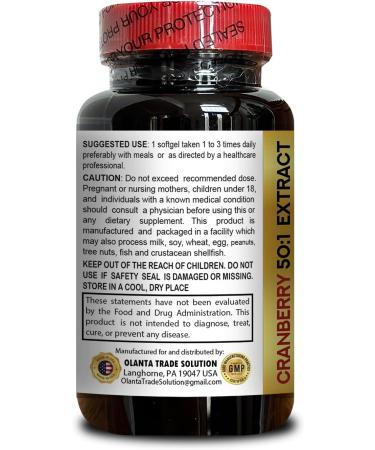 Cranberry Extract Concentrated - High-Potency Formula for Women's & Men's Urinary Tract Comfort & Bladder Support Aids in Maintaining a Healthy System & Offers Natural Fruit Benefits - 1 Bottle - Buy Online on GoSupps.com