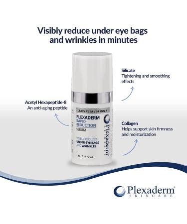 Plexaderm Rapid Reduction Eye Serum - Advanced Anti-Aging Formula for Under-Eye Bags, Wrinkles, Dark Circles, Fine Lines & Crow's Feet - Instant Wrinkle Remover - Buy Online on GoSupps.com