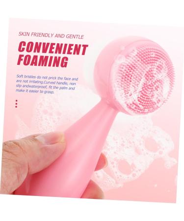 OHPHCALL Silicone Face Brush Hand Scrubber Face Spa Brush Face Cleansing Brush Handheld Face Brush Cleansing Facial Brush Deep Facial Cleaning Brush Silica Gel Portable Accessories Pink 12x4.5cm - Buy Online on GoSupps.com