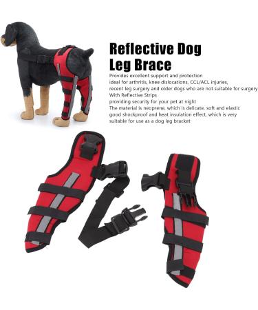 Dog Knee Brace Elastic Dog Leg Brace with Reflective Strips Pet Dog Rear Leg Bracer Support for Hind and Rear Leg Pet Knee Brace for Joint Pain Knee Dislocation (S) - Buy Online on GoSupps.com