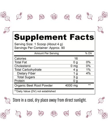 Nature Plus You Organic Beet Root Powder - Nitric Oxide Booster for Circulation & Stamina | USDA Organic, Vegan Superfood Powder - 90 Servings - Buy Online on GoSupps.com