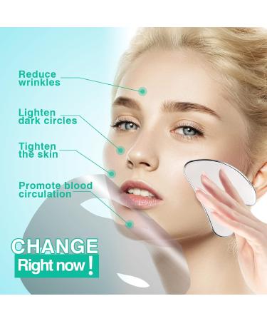 Stainless Steel Gua Sha Heart Shape Massage Tool for Face Eyes & Neck - Skin Care & Relaxation - Buy Online on GoSupps.com