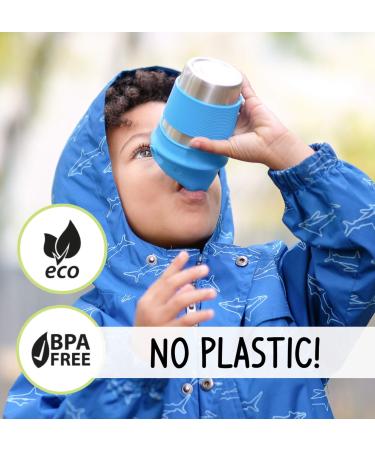 MYINNI Silicone Sippy Cup Lids - 2 pcs Non-Plastic BPA Free Transitioning Stretch Lids | No Leaks, Spill Proof, Reusable - Green/Orange - Buy Online on GoSupps.com