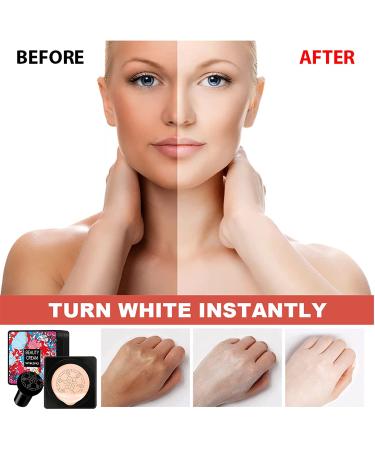2P Mushroom Head Air Cushion CC Cream BB Cream Full Coverage Foundation - Long Lasting Matte Concealer Makeup, Moisturizing Natural Finish - Buy Online on GoSupps.com