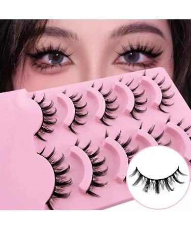 Wrong eyelash manga lashes natural look artificial eyelashes anime fake lashes 15mm short cosplay lashes faux mink spiky wispy false eyelashes 5 pairs eyelashes (B01) 5p-manga-b01 - Buy Online on GoSupps.com