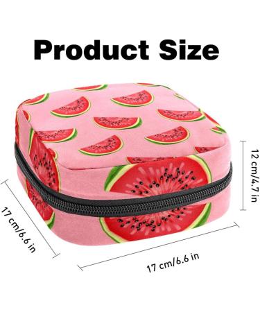 Pink Watermelon Pattern Women s Bands Storage Bag | Large Capacity Menstrual Cup & Makeup Organizer for Travel - Buy Online on GoSupps.com
