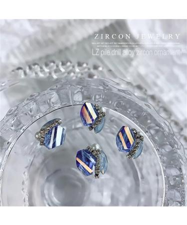 FEIlei Nail Crystal Rhinestones 3D Nail Diamonds Glass Metal Nails Gems Jewels Stone - Buy Online on GoSupps.com