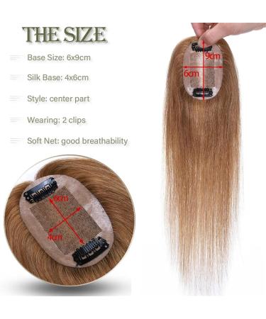 Hair Topper Real Human Hair 6x9cm Center Part Silk Base Women Topper Clip In Hair Extensions Straight Hairpiece for Hair Loss Thinning Hair (Size : 14 inches Color : 613#) 14 inches 613# - Buy Online on GoSupps.com