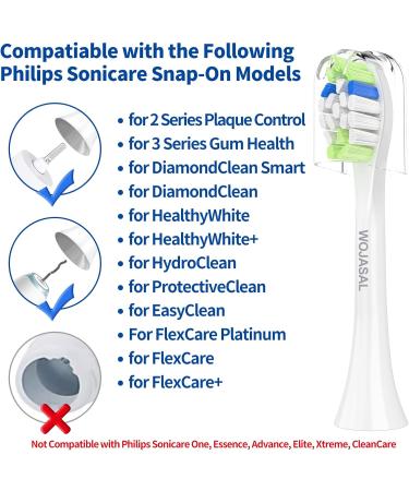 10 Pack White Replacement Brush Heads for Philips Sonicare Electric Toothbrushes - Buy Online on GoSupps.com