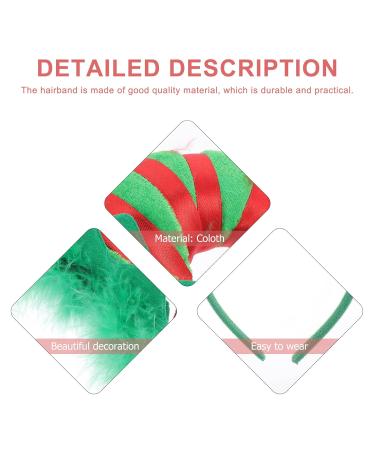 Lurrose 2pcs Christmas Headband Set - Santa Hat & Striped Clown Hair Hoops | Festive Party Favor Gifts (Mixed Colors) - Buy Online on GoSupps.com