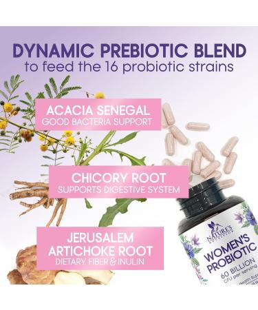 Probiotics for Women's Digestive Health - 60 Billion CFU - 16 Unique Strains Cranberry & D-Mannose Prebiotic for Vaginal PH Balance Urinary UT Health Womens Probiotic Bottled in USA 120 Capsules 120 Count (Pack of 1) - Buy Online on GoSupps.com