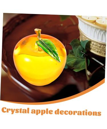 IMIKEYA 4pcs Crystal Apple Crystal Fruit Figurines Fruit Decor Apples Figurine Decorative Apples Model Realistic Fruit Crystal Glass Figurines Diamond Paperweight Faux Props Household Yellowx4pcs 5.2x5.2x5.5cmx4pcs - Buy Online on GoSupps.com