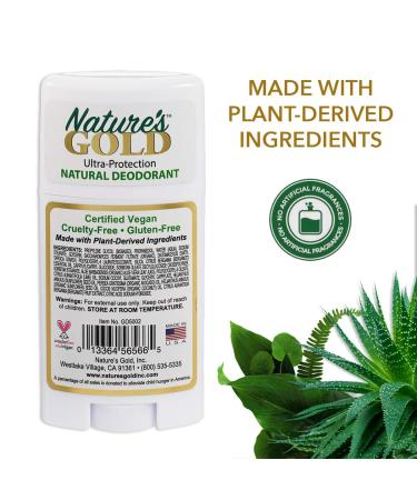 Nature's Gold Aluminum-Free Deodorant for Men & Women with Organic Lip Balm - Aloe Vera Infused, Safe for Sensitive Skin - Heavenly Bergamot Lime - Buy Online on GoSupps.com