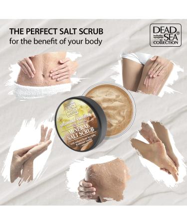 Dead Sea Collection Body Peeling 660g Natural Salt Scrub with Almond & Vanilla Oil | Organic Exfoliation & Minerals for Glowing Skin - Buy Online on GoSupps.com