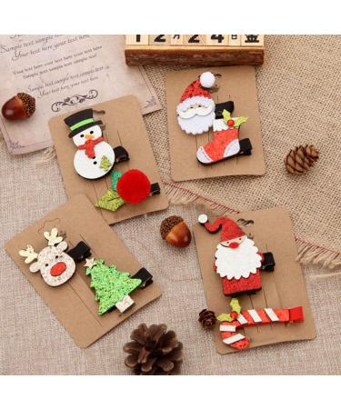 Shop Lurrose 16 PCS Christmas Hair Clips - Reindeer Santa & Glitter Clips for Girls & Ladies - Holiday Hair Accessories - Buy Online on GoSupps.com