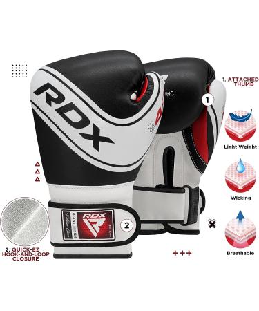 RDX Kids Boxing Gloves | 6oz & 4oz Junior Training Mitts | Maya Hide Leather | Ventilated Palm | for Muay Thai, MMA, Kickboxing | Punching Bag & Focus Pads | Black - Buy Online on GoSupps.com