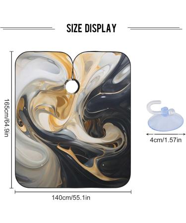 Waterproof Barber Cape - White & Black Marble Cheetah Hair Cutting Bib for Men & Women | Unisex Haircut Cape - Buy Online on GoSupps.com