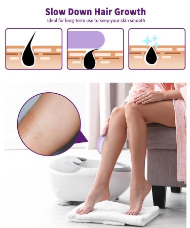 VANWIN Crystal Hair Eraser - Painless Hair Removal Tool for Women and Men - Reusable Skin Exfoliator - Portable Epilator - Purple - Buy Online on GoSupps.com