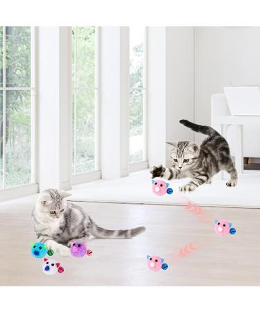 4 Pcs Colorful Cat Toys Balls Soft Cat Balls with Bell Chewing Plush Ball Cats Pom Poms Balls Soft Interactive Cat Balls Toys for Playing Chasing Teeth Grinding Chewing Training - Buy Online on GoSupps.com