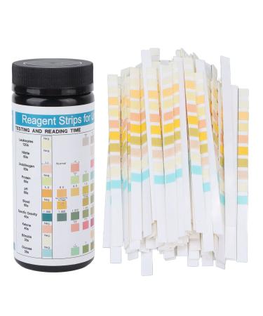 Urine test strips 100 pieces of urine analysis test sticks for urinary tract infection health test with 10 indicators for keton pH glucose protein and urinary sugar detection