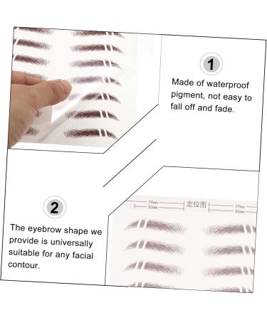 FRCOLOR 6pcs Eyebrow Stickers Beauty Tools False Eyebrows Cosmetics Imitation Eyebrow Sticker Applique Woman - Buy Online on GoSupps.com