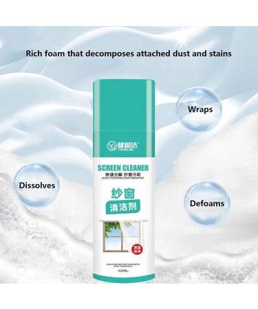 TOSIER Window Screen Cleaner Spray - 425ml/14.37oz Professional Mesh Cleaner Spray Liquid | Deep Cleaning Window Cleaner Tool Spray and Rinse Cleaner Removes Oil and Dirt for School - Buy Online on GoSupps.com