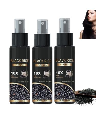 Spray de croissance capillaire l'eau de riz hydratant et revitalisant pour des cheveux plus pais et plus forts r pare les cheveux ab m s et secs r duit la chute et les frisottis (3pcs)