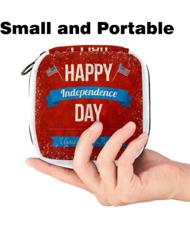GIAPB Sanitary Napkin Storage Bag Period Bag Tampon Bag Makeup Bag Pad Pouch USA Independence Day Pattern Color5044 - Buy Online on GoSupps.com