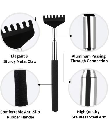 SHINCEL Portable Retractable Telescoping Claw Back Scratcher with Carrying Bag - Perfect Gift for Men, Women, and Kids | Black Blue - Buy Online on GoSupps.com