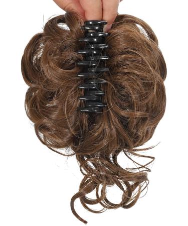 Claw Messy Bun Hairpiece Clip | Wavy Curly Chignon Updo | Synthetic Ponytail for Women and Girls - Buy Online on GoSupps.com