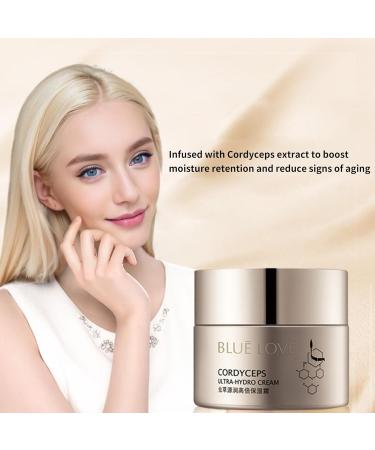BLUE LOVE Cordyceps Hydrating Face Cream - Anti-Aging Moisturizer for Dry Skin Deep Nourishment for Men & Women All Skin Types Non-Greasy Formula - Buy Online on GoSupps.com